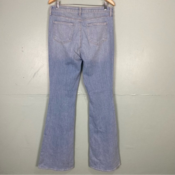 L’Agence Bell High Rise Flare Jeans Blue Cloud Light Wash Bell Bottom Sz 32 - Picture 5 of 6